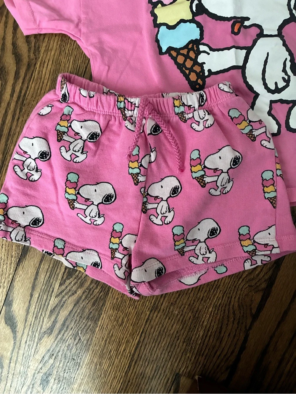 Zara Peanuts Snoopy Ice Cream Set size 4-5